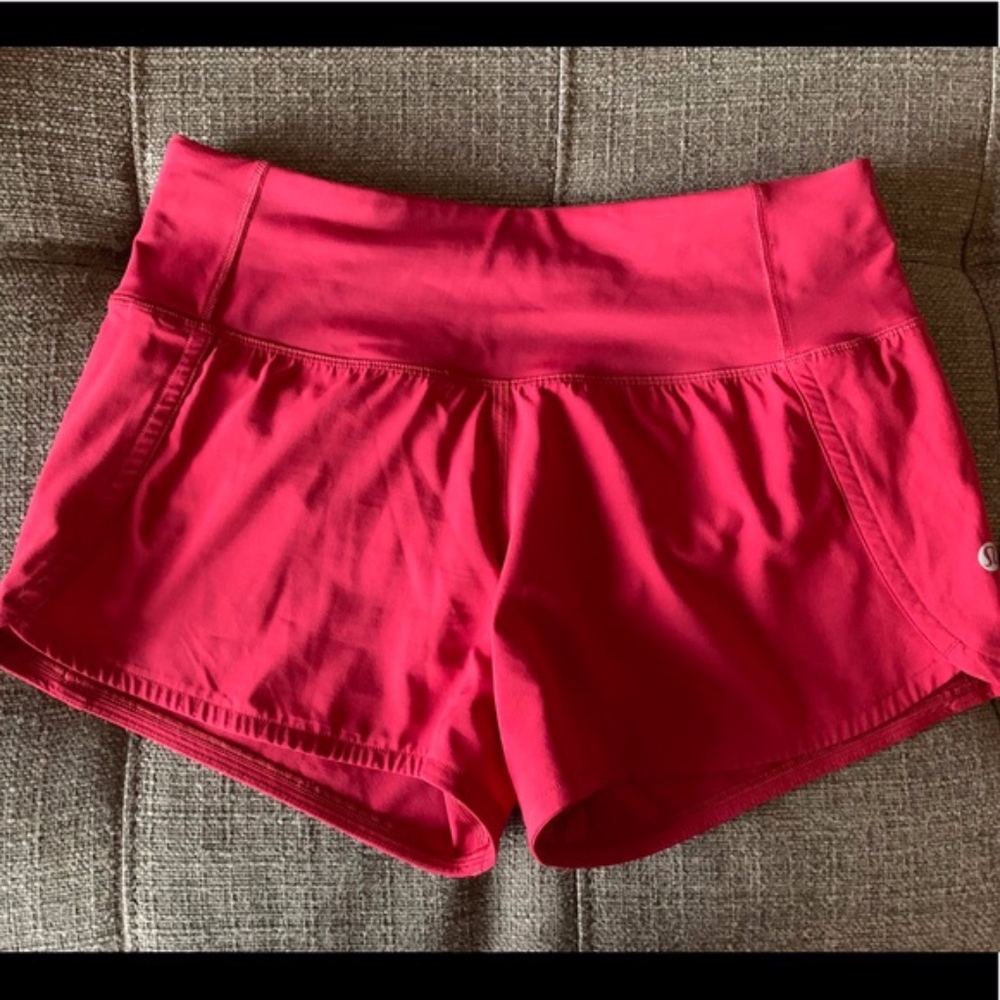 Red Lululemon Shorts NWOT